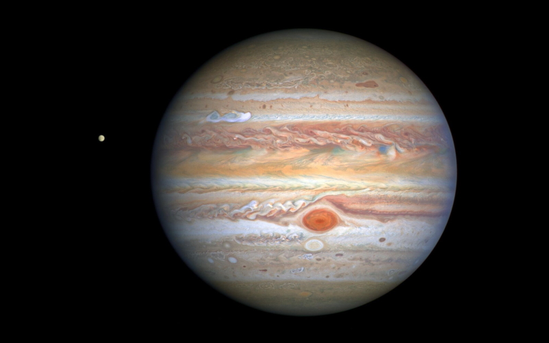 Космический телескоп Хаббл сфотографировал этот великолепный вид на Юпитер в августе 2020 года.