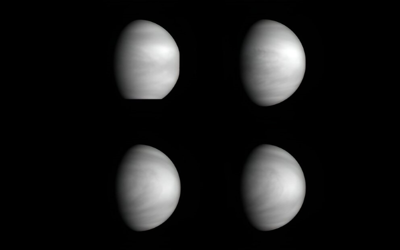Несколько видов облаков верхнего слоя Венеры.