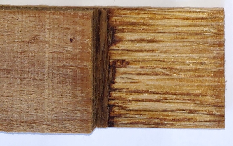 Различные варианты клея использовались для создания образцов фанеры, состоящей из трех ламинированных шпонов тополя.