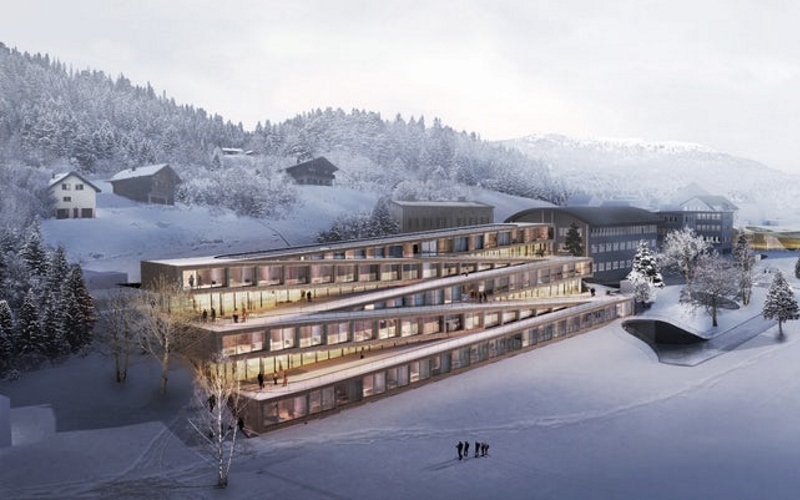 Отель Audemars Piguet Hôtel des Horlogers позволит гостям кататься на лыжах на крыше.