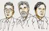 Официальные портреты лауреатов Нобелевской премии по физике 2021 года Сюкуро Манабе, Клауса Хассельмана и Джорджио Паризи.